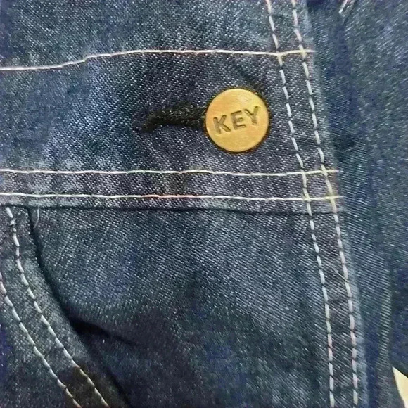 Key NWT overalls men's size 40 inseam 29 denim bib - Picture 3 of 10